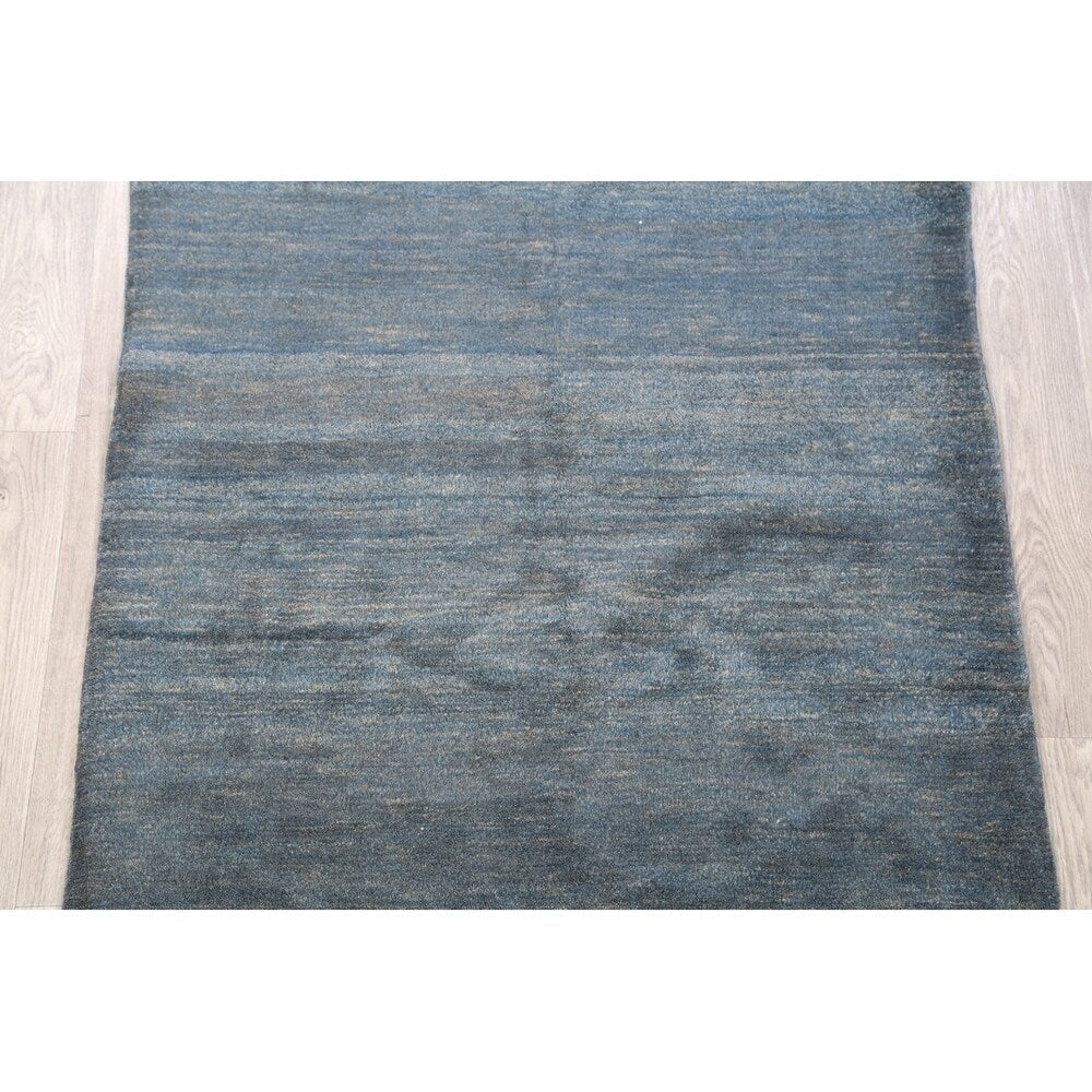 Vintage Gabbeh Modern Solid Handmade Wool Persian Area Rug - 5'1" x 3'8"