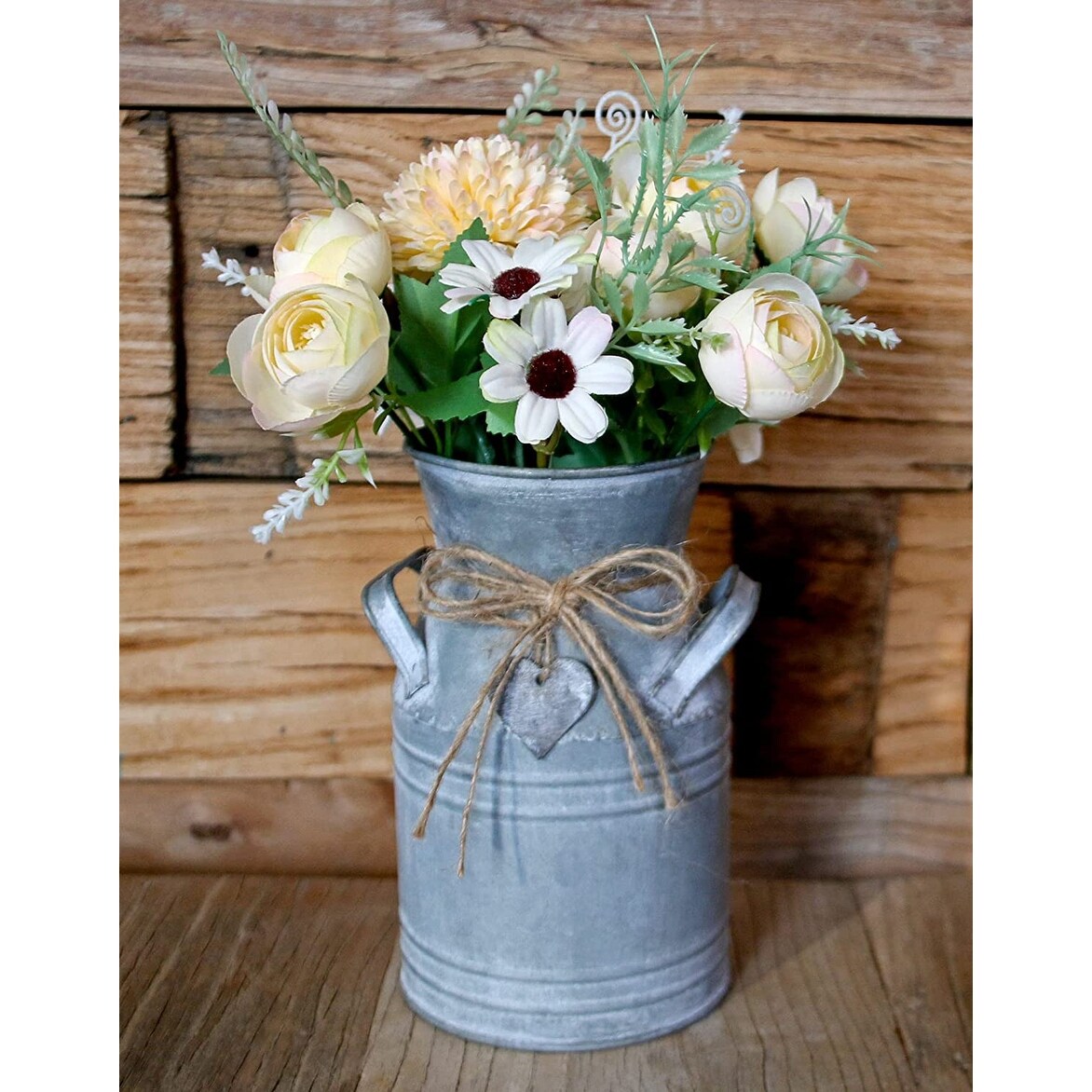 Vintage Galvanized Milk Can Country Metal Jug for