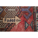 Vintage Geometric Ardebil Persian Runner Rug Handmade Wool Carpet - 3'3" x 10'10"