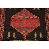 Vintage Geometric Bidjar Persian Runner Rug Hand-Knotted Carpet - 4'3" x 9'0"
