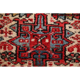 Vintage Geometric Gharajeh Persian Rug Handmade Oriental Wool Carpet - 1'8" x 2'6"