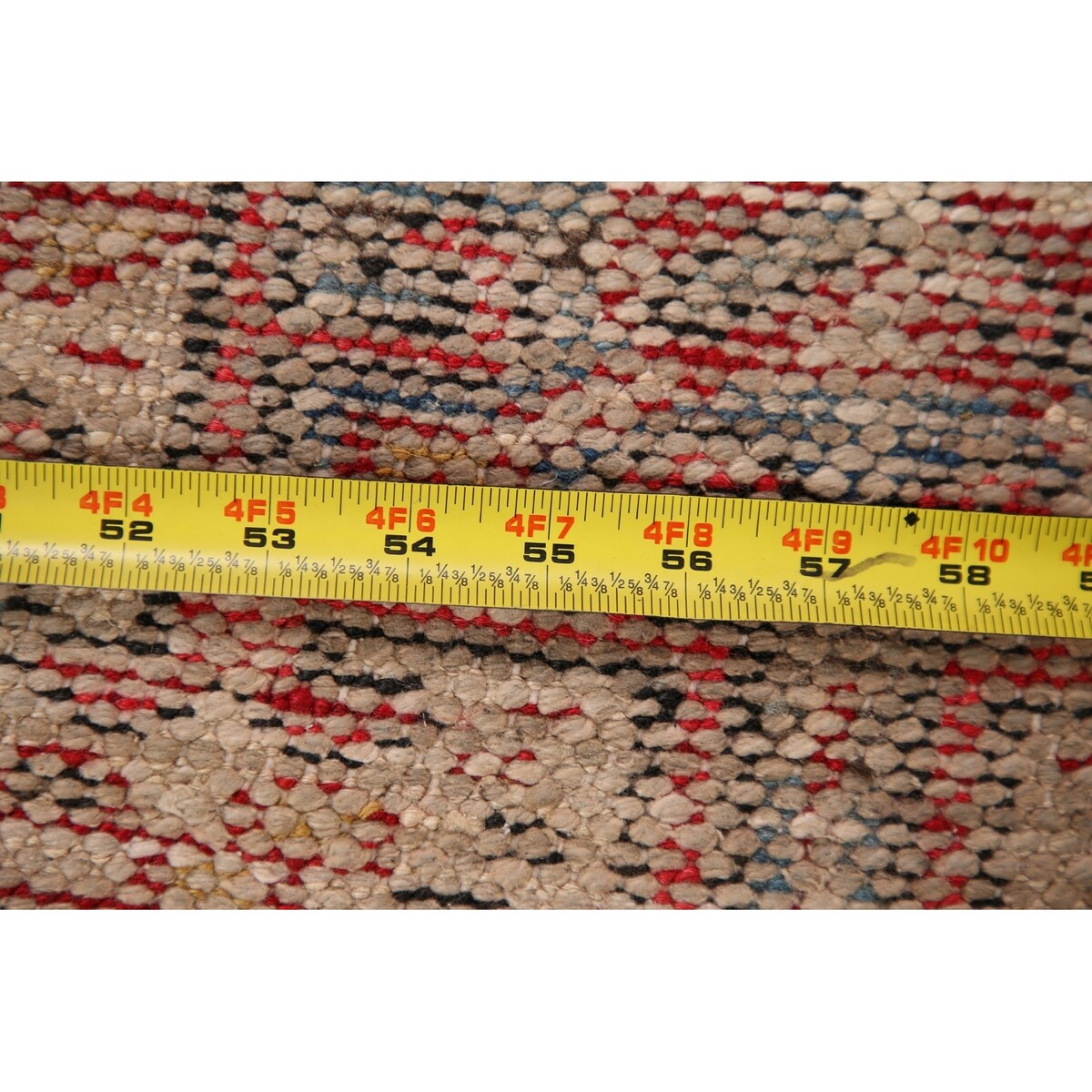 Vintage Geometric Gharajeh Persian Rug Handmade Oriental Wool Carpet - 1'8" x 2'6"