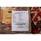 Vintage Geometric Gharajeh Persian Rug Handmade Oriental Wool Carpet - 1'8" x 2'6"
