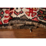 Vintage Geometric Gharajeh Persian Rug Handmade Oriental Wool Carpet - 1'8" x 2'6"