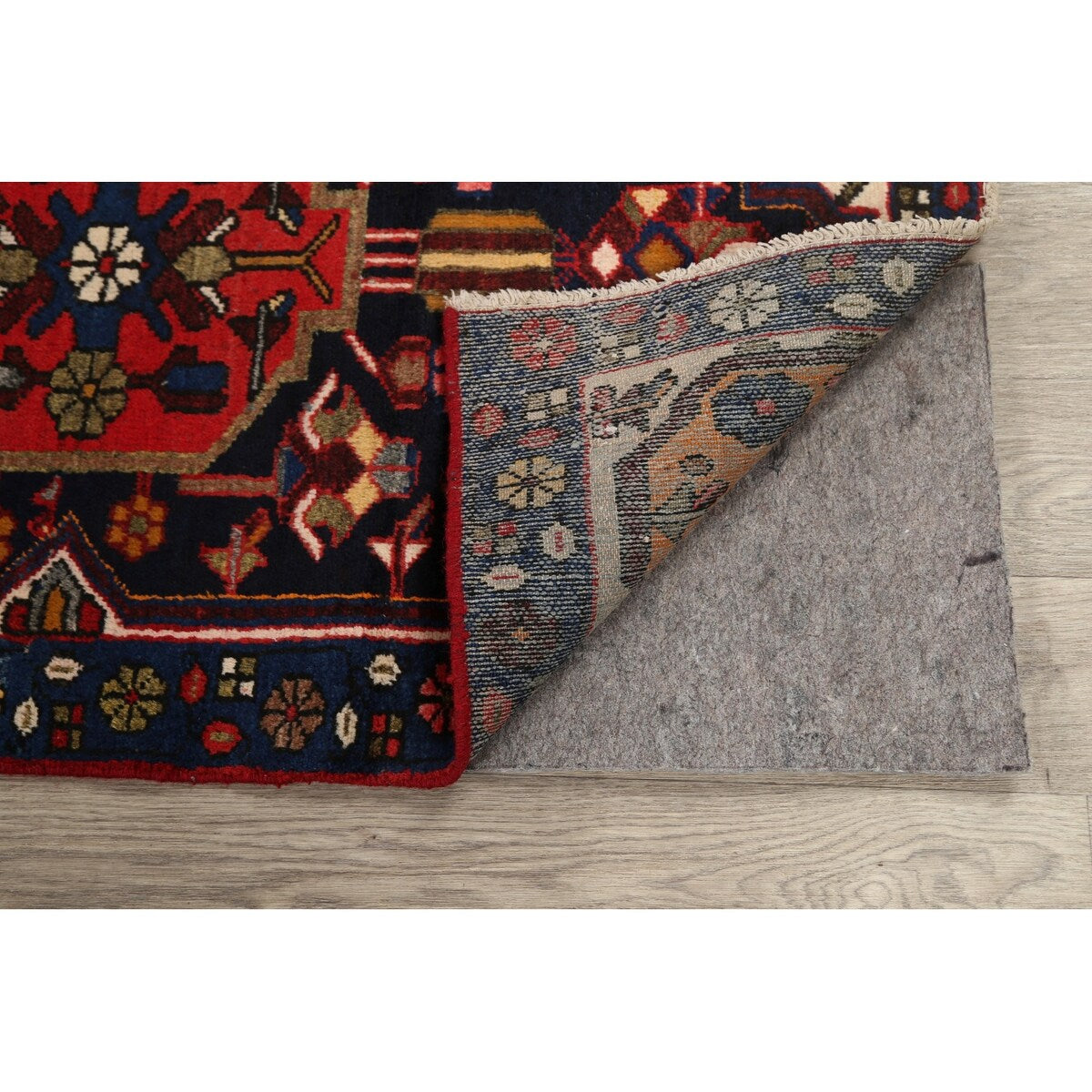 Vintage Geometric Hamedan Persian Area Rug Handmade Wool Carpet - 2'6" x 4'2"
