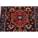 Vintage Geometric Hamedan Persian Area Rug Handmade Wool Carpet - 2'6" x 4'2"