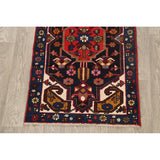 Vintage Geometric Hamedan Persian Area Rug Handmade Wool Carpet - 2'6" x 4'2"