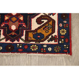 Vintage Geometric Hamedan Persian Area Rug Handmade Wool Carpet - 2'6" x 4'2"