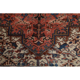Vintage Geometric Heriz Persian Traditional Wool Area Rug Hand-knotted - 8'7" x 10'9"