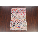 Vintage Contemporary Moroccan Oriental Area Rug Handmade Wool Carpet - 4'0" x 6'0"