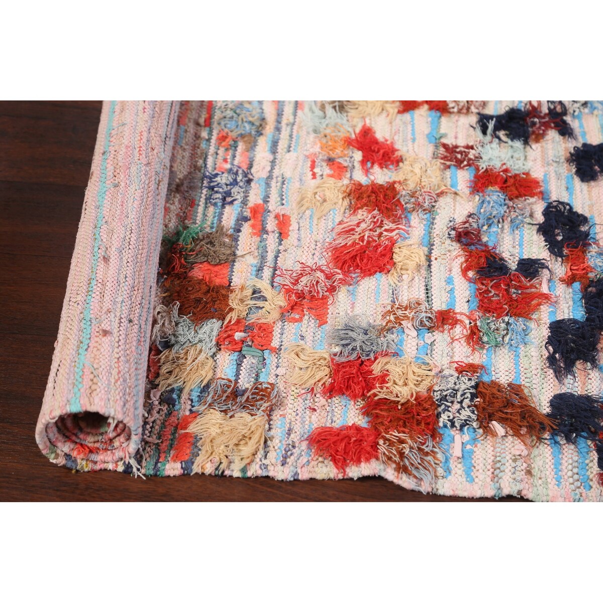 Vintage Contemporary Moroccan Oriental Area Rug Handmade Wool Carpet - 4'0" x 6'0"