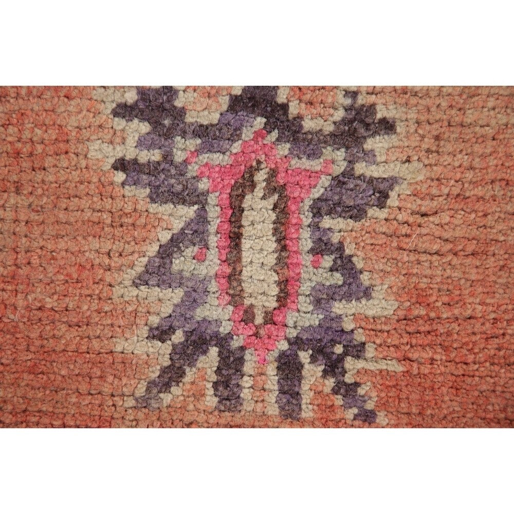Vintage Geometric Oriental Anatolian Turkish Area Rug Hand-Knotted - 2'10" x 4'6"
