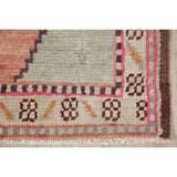 Vintage Geometric Oriental Anatolian Turkish Area Rug Hand-Knotted - 2'10" x 4'6"