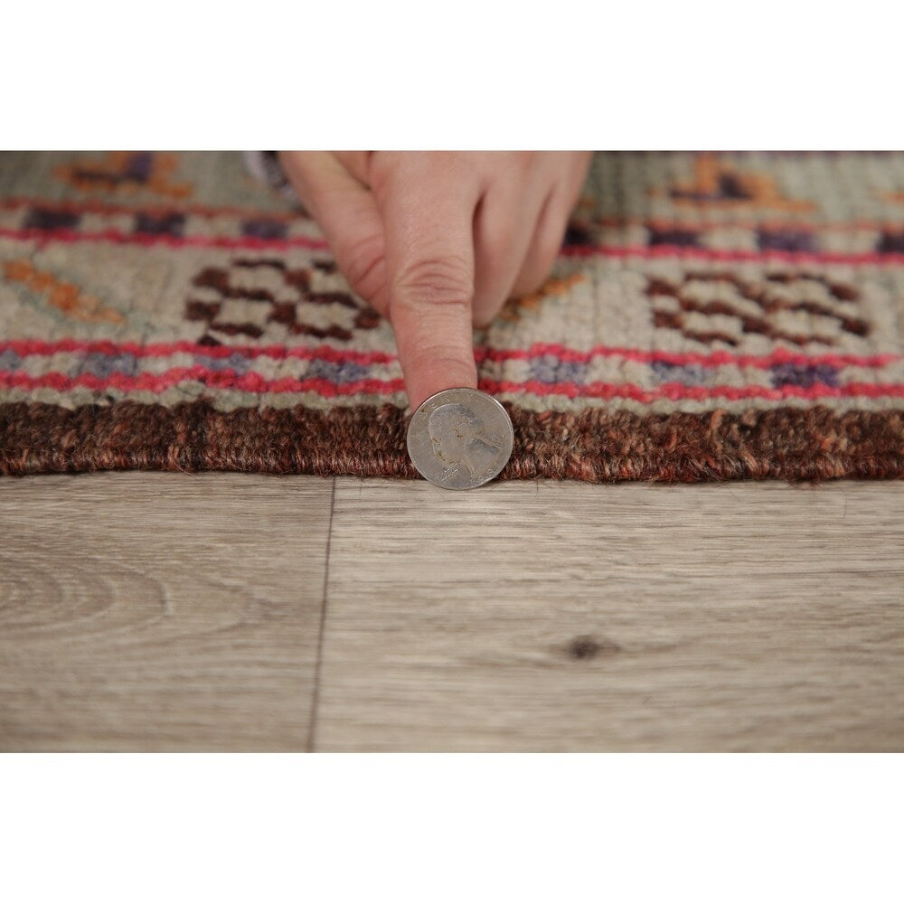Vintage Geometric Oriental Anatolian Turkish Area Rug Hand-Knotted - 2'10" x 4'6"
