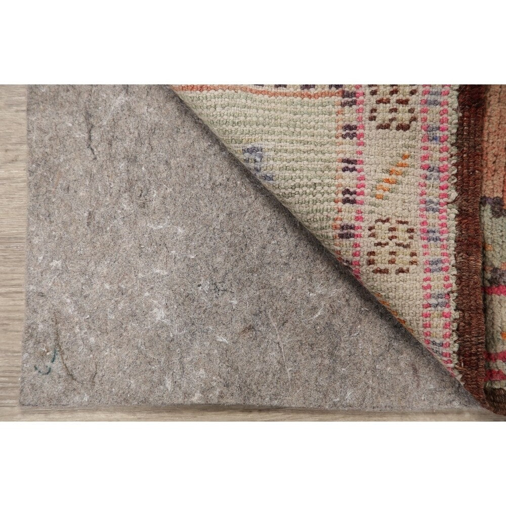 Vintage Geometric Oriental Anatolian Turkish Area Rug Hand-Knotted - 2'10" x 4'6"