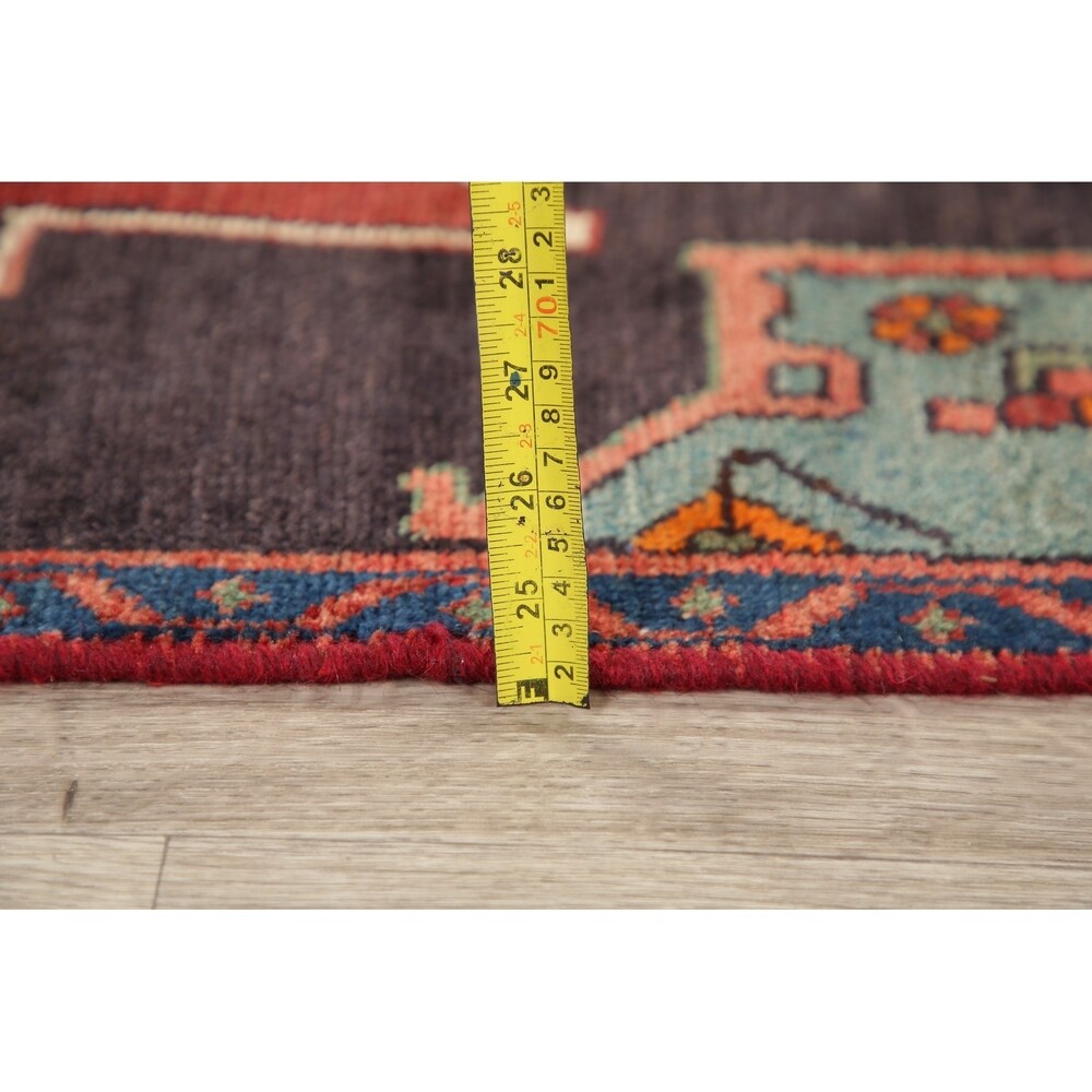 Vintage Geometric Red Bakhtiari Persian Area Rug Handmade Oriental - 2'11" x 4'8"