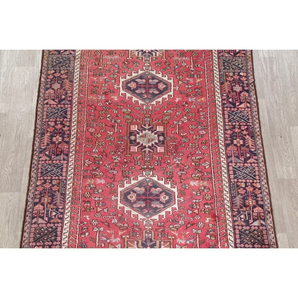 Vintage Gharajeh Traditional Oriental Hand Knotted Persian Area Rug - 7'10" x 5'3"