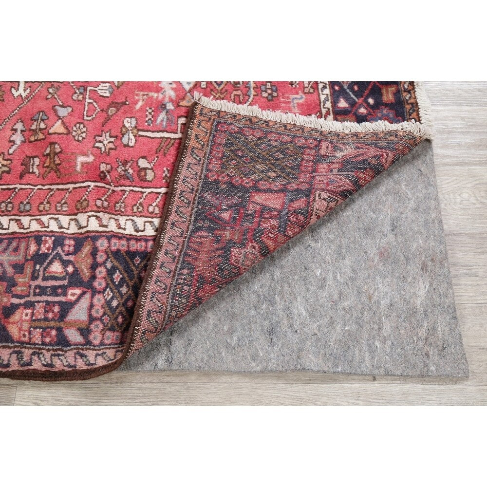 Vintage Gharajeh Traditional Oriental Hand Knotted Persian Area Rug - 7'10" x 5'3"