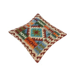 Vintage Gracie Hand-Woven Turkish Kilim Throw Pillow 20 in. x 20 in.