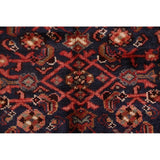 Vintage Hamedan Geometric Handmade Wool Persian Rug - 9'4" x 3'4" Runner