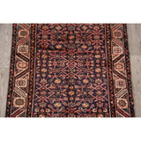 Vintage Hamedan Geometric Handmade Wool Persian Rug - 9'4" x 3'4" Runner