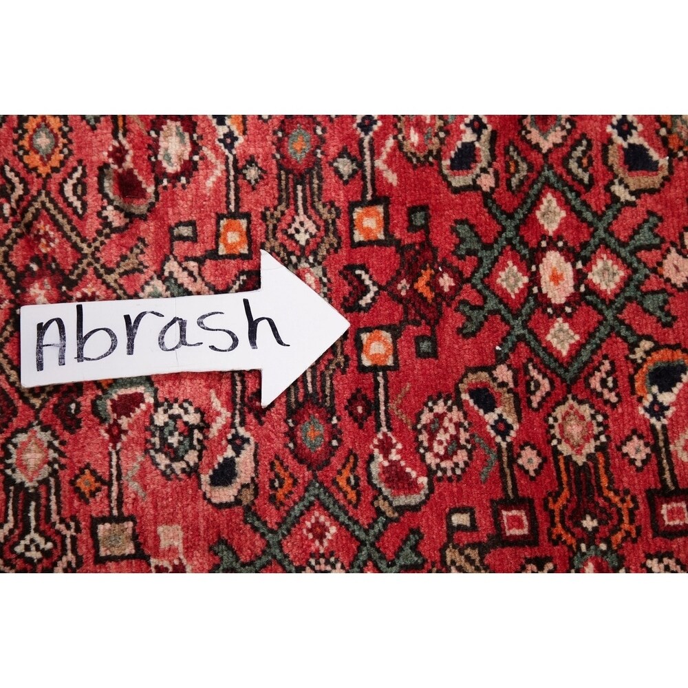Vintage Hamedan Oriental Hand Knotted Wool Persian Area Rug - 10'11" x 5'2"
