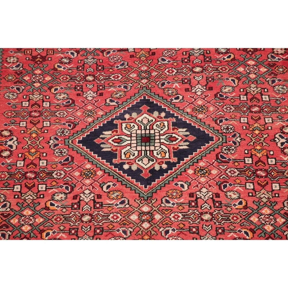 Vintage Hamedan Oriental Hand Knotted Wool Persian Area Rug - 10'11" x 5'2"