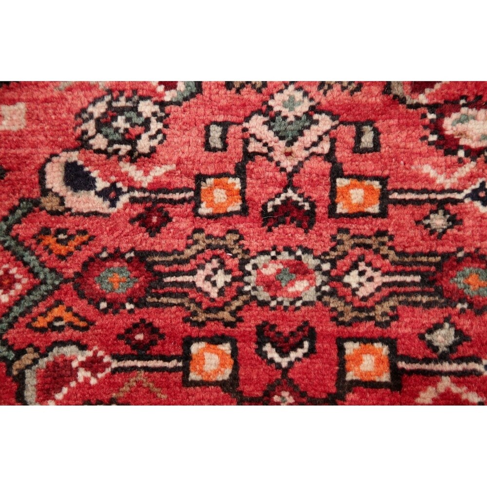 Vintage Hamedan Oriental Hand Knotted Wool Persian Area Rug - 10'11" x 5'2"