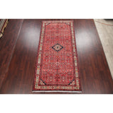Vintage Hamedan Oriental Hand Knotted Wool Persian Area Rug - 10'11" x 5'2"