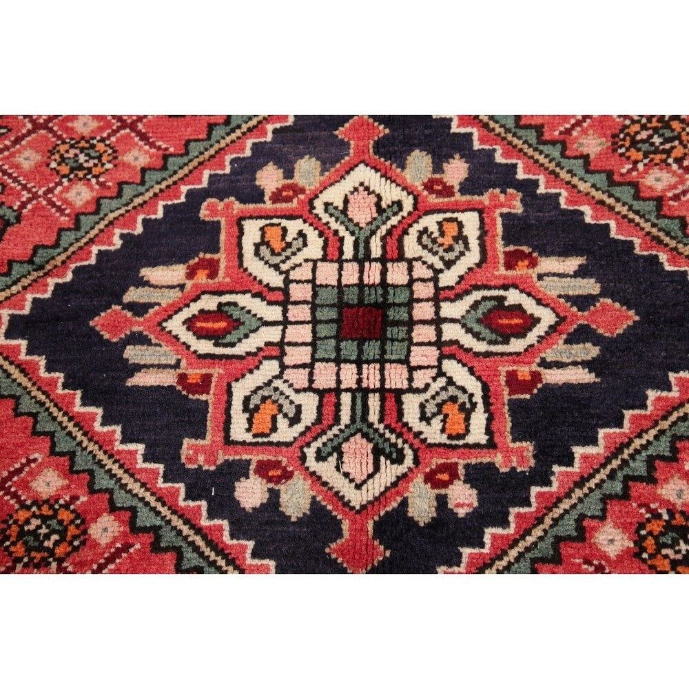 Vintage Hamedan Oriental Hand Knotted Wool Persian Area Rug - 10'11" x 5'2"