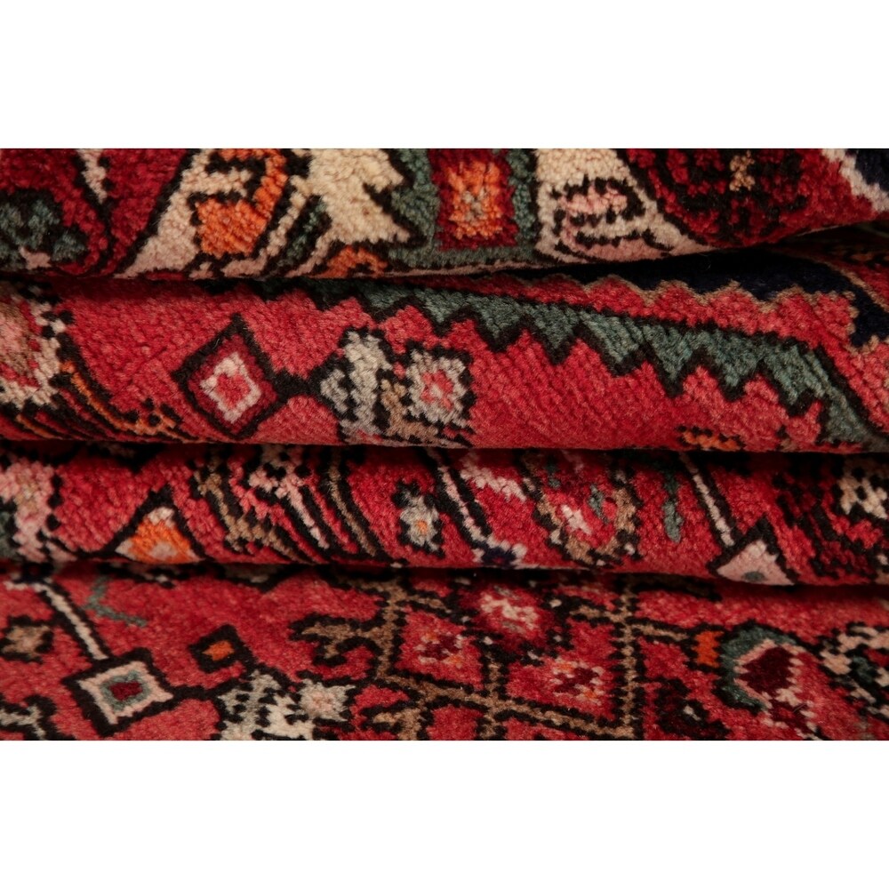 Vintage Hamedan Oriental Hand Knotted Wool Persian Area Rug - 10'11" x 5'2"