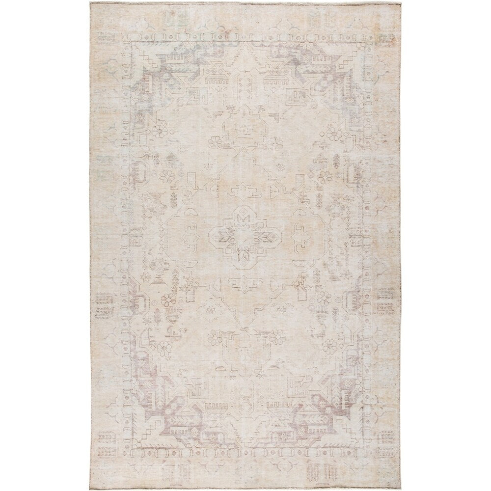 Vintage, Hand Knotted Area Rug - 6' 1" x 9' 4" - 6' x 9'