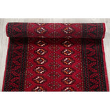 Vintage Handmade Woolen Geometric Balouch Persian Rug - 7'7" x 2'2" runner