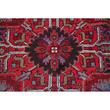 Vintage Heriz Geometric Hand Knotted Wool Persian Area Rug - 13'3" x 9'7"