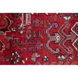 Vintage Heriz Geometric Hand Knotted Wool Persian Area Rug - 13'3" x 9'7"