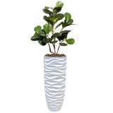 Vintage Home 37" High Faux Fig Tree With Fiberstone Planter For Home Decor - Green
