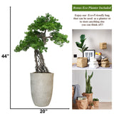 Vintage Home Artificial Faux Real Touch 3.67 Ft Pine Tree In Planter - Green - 44" Tall