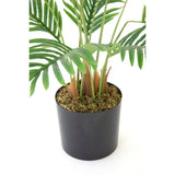 Vintage Home Artificial Faux Real Touch 3.84 Ft Palm Tree In Planter - Green - 46.5" Tall
