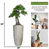 Vintage Home Artificial Faux Real Touch 4.17 Ft Pine Tree In Planter - Green - 50" Tall