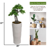 Vintage Home Artificial Faux Real Touch 4.75 Ft Pine Tree In Planter - Green - 57" Tall