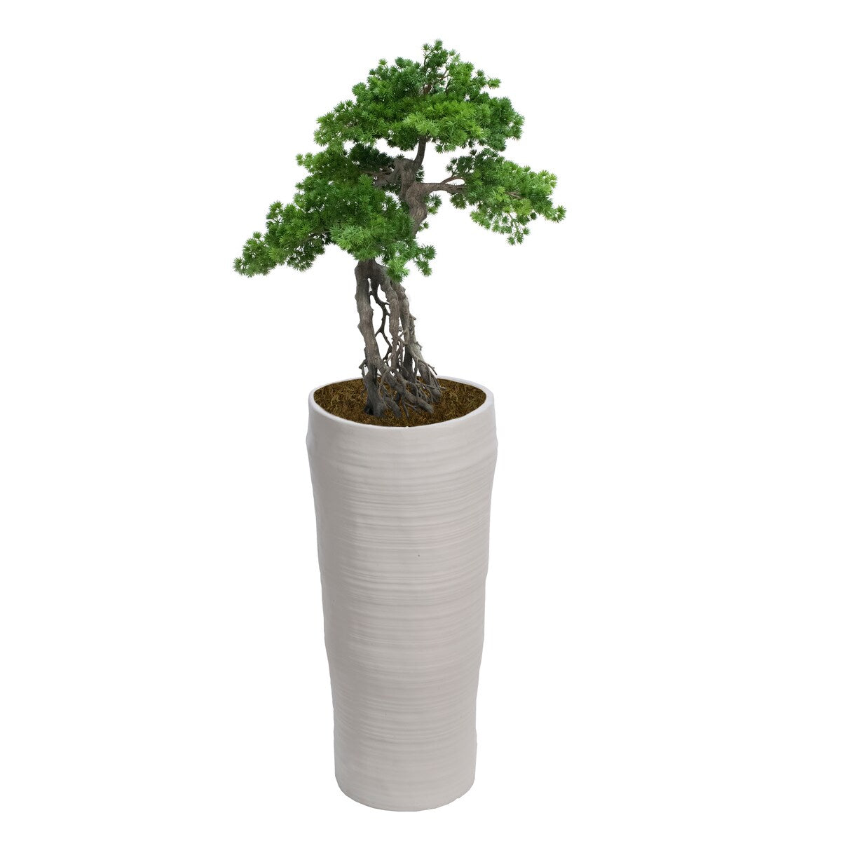 Vintage Home Artificial Faux Real Touch 4.75 Ft Pine Tree In Planter - Green - 57" Tall