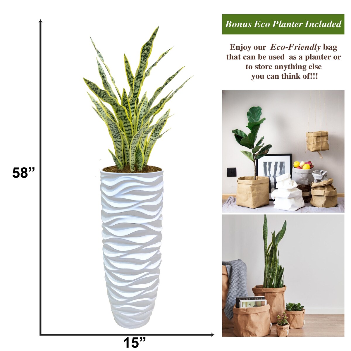 Vintage Home Artificial Faux Real Touch 4.84 Ft Agave In Planter - Green - 58" Tall