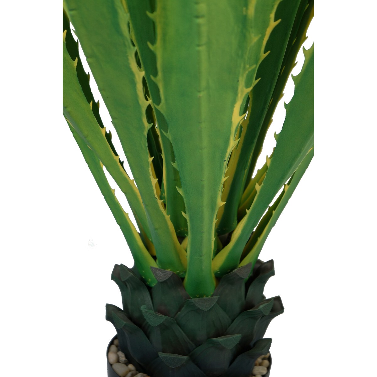Vintage Home Artificial Faux Real Touch 5.09 Ft Agava 27LVs In Planter - Green - 61" Tall