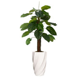 Vintage Home Artificial Faux Real Touch 5.67 Feet Tall Real Touch Greenery With Fiberstone Planter - 68"
