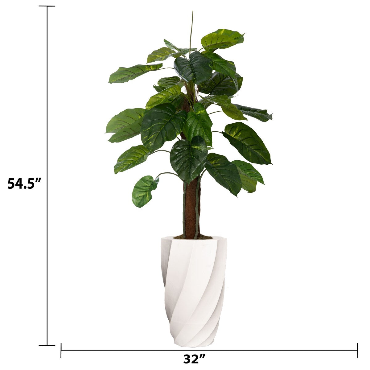 Vintage Home Artificial Faux Real Touch 5.67 Feet Tall Real Touch Greenery With Fiberstone Planter - 68"