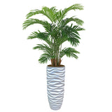 Vintage Home Artificial Faux Real Touch 5.84 Ft Palm Tree In Planter - Green - 70" Tall