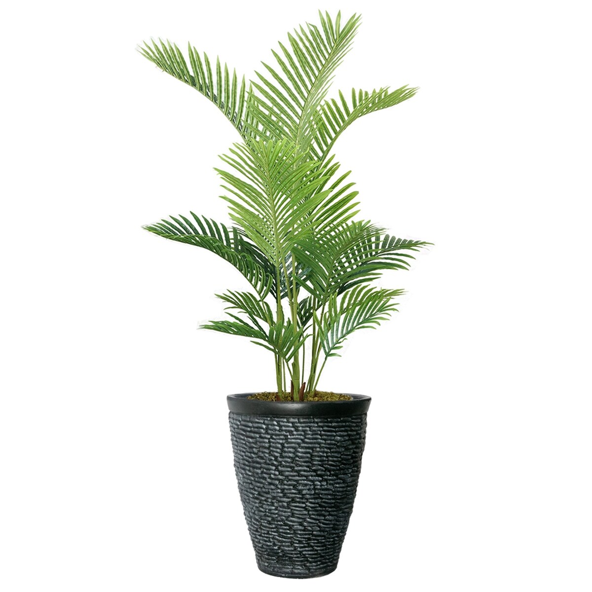Vintage Home Artificial Faux Real Touch 6.34 Feet Tall Palm Tree With Fiberstone Planter - 76"