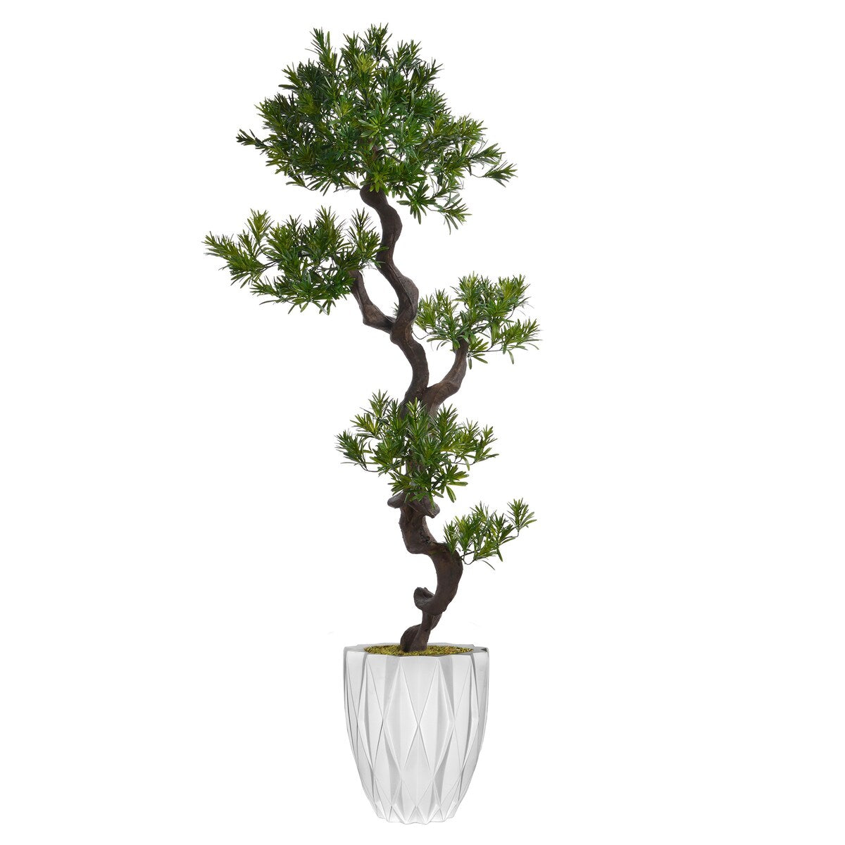 Vintage Home Artificial Faux Real Touch 6.58 Feet Tall Yacca Tree With Fiberstone Planter - 79"