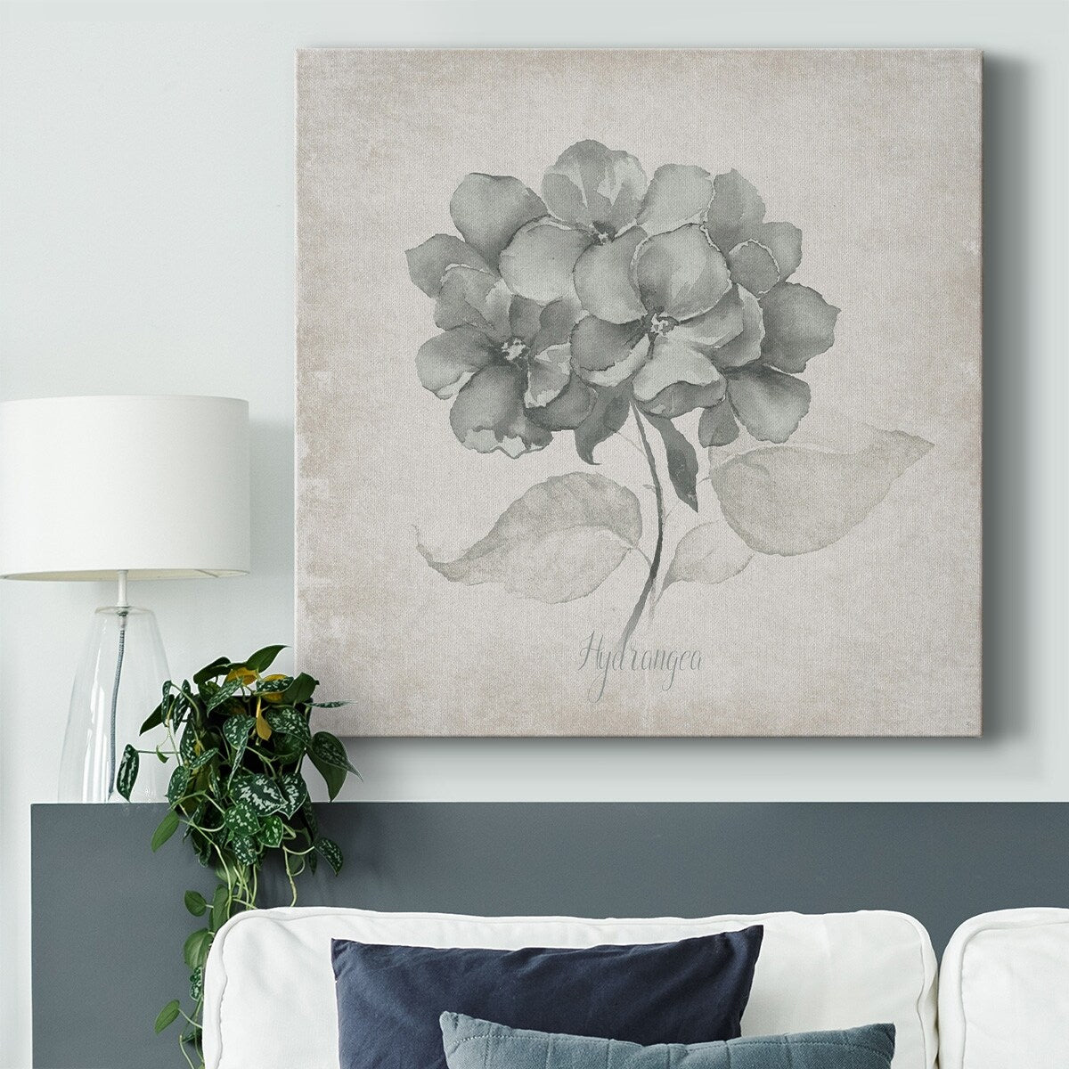 Vintage Hydrangea-Gallery Wrapped Canvas
