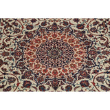Vintage Isfahan Medallion Hand Knotted Wool Persian Area Rug - 13'1" x 9'4"